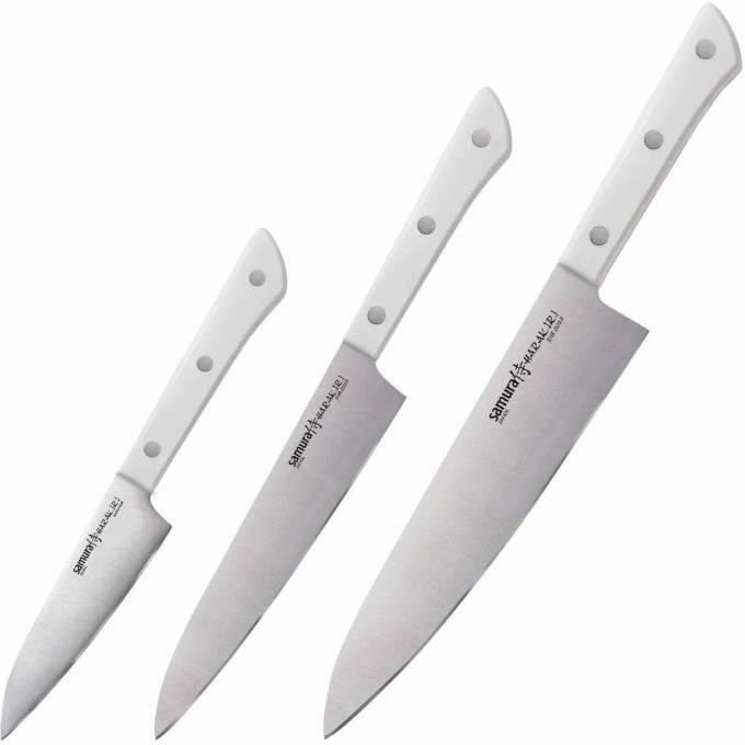 Набор ножей 3 в 1 SAMURA HARAKIRI 11, 23, 85 SHR-0220W/K